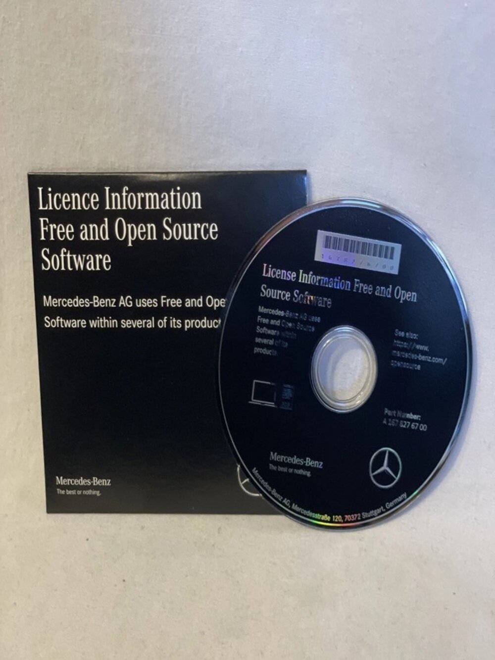Genuine Mercedes-Benz CD-ROM Software Disc OEM A1678276700 A 167 827 67 00